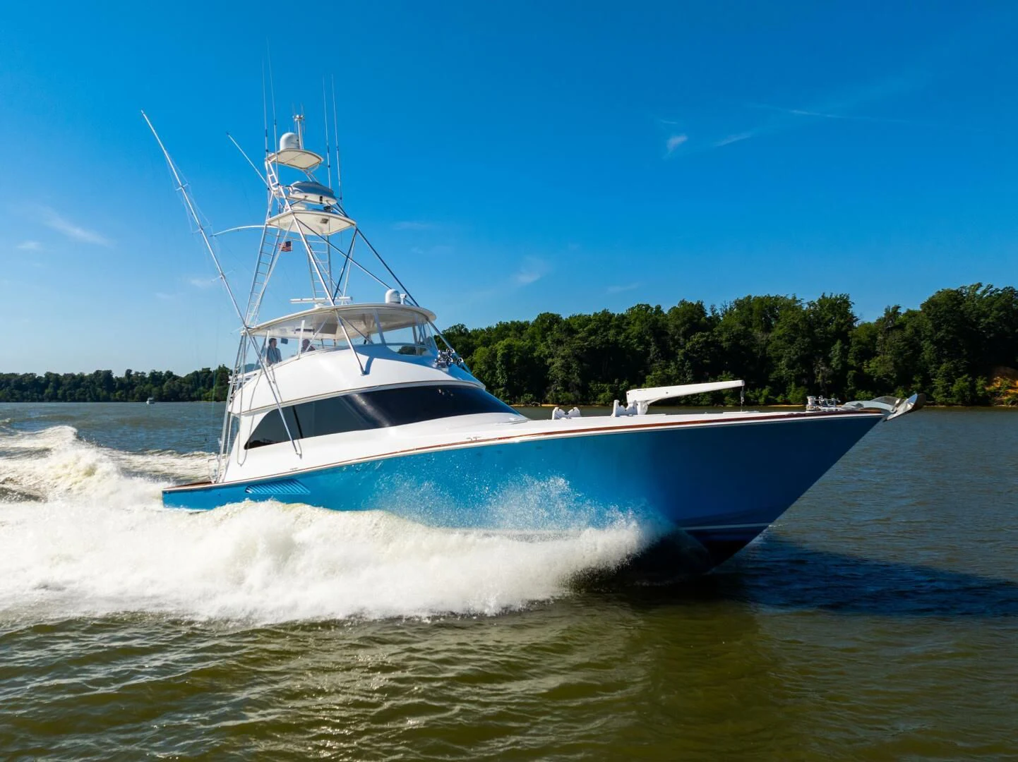 a boat on the water aboard W Yacht for Sale