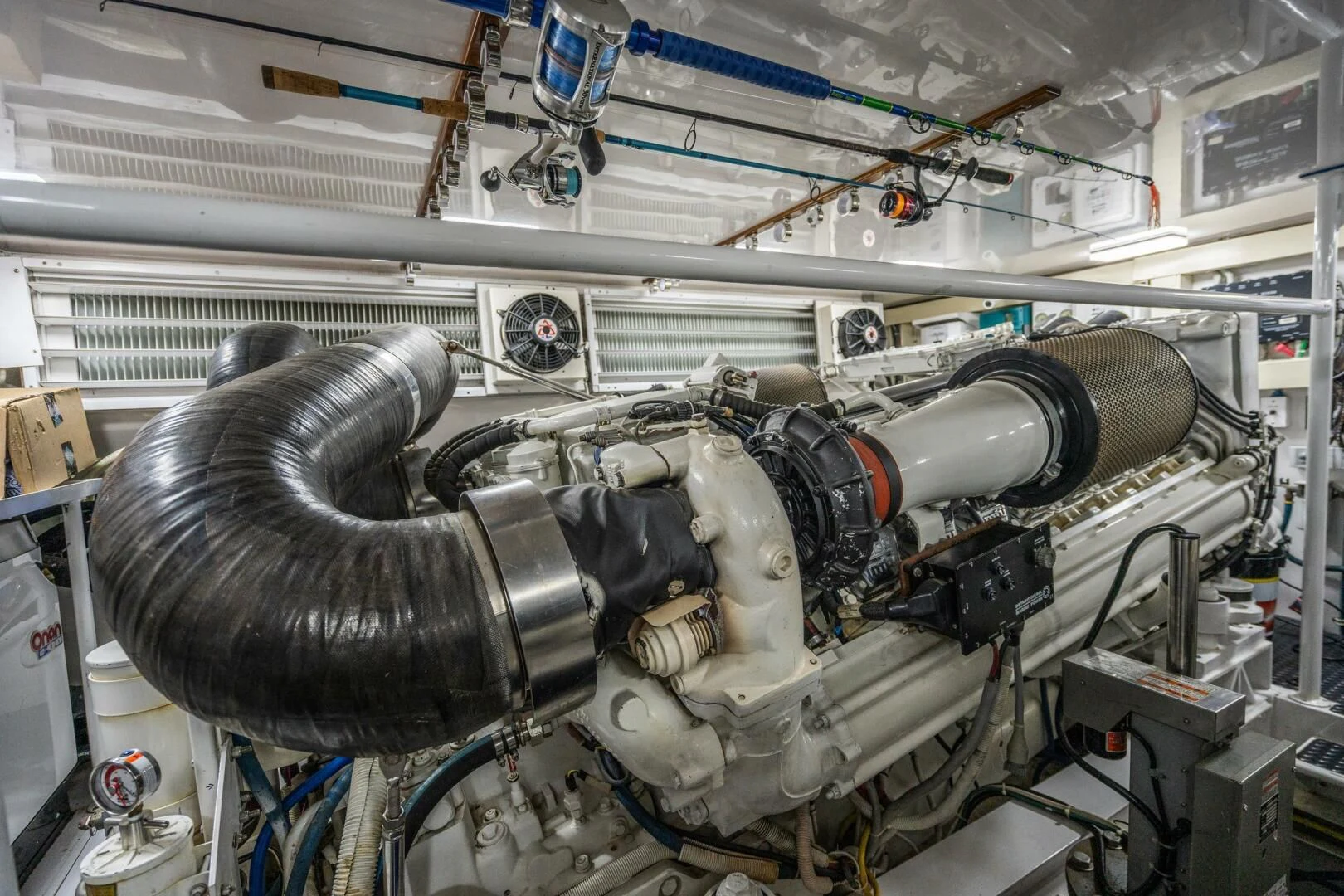 a large metal object with a large metal object in it aboard W Yacht for Sale