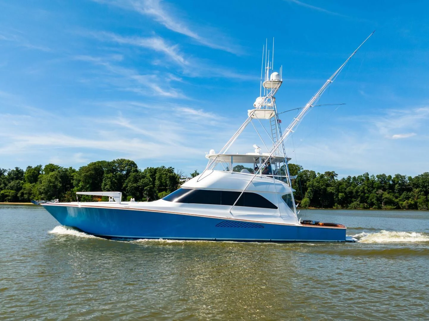 a boat on the water aboard W Yacht for Sale