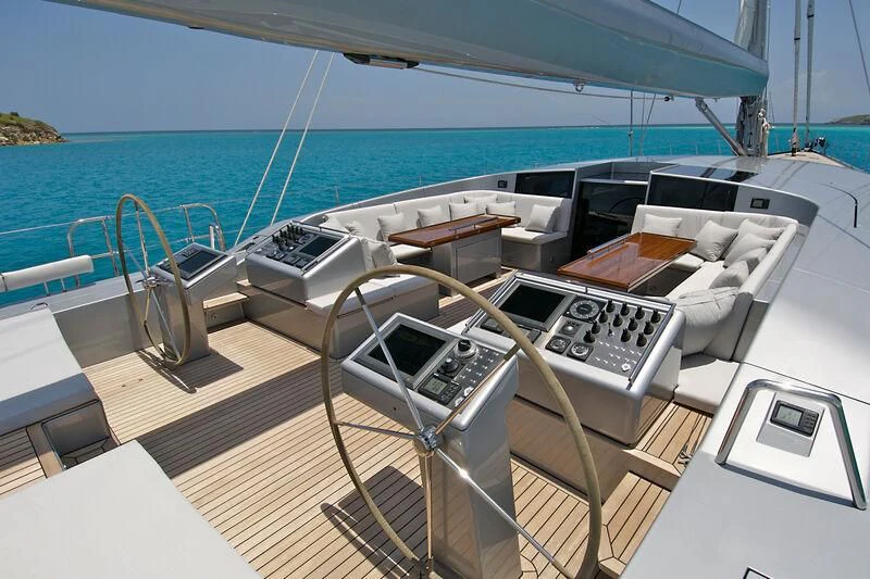 a boat with a keyboard aboard MYSTERE Yacht for Sale