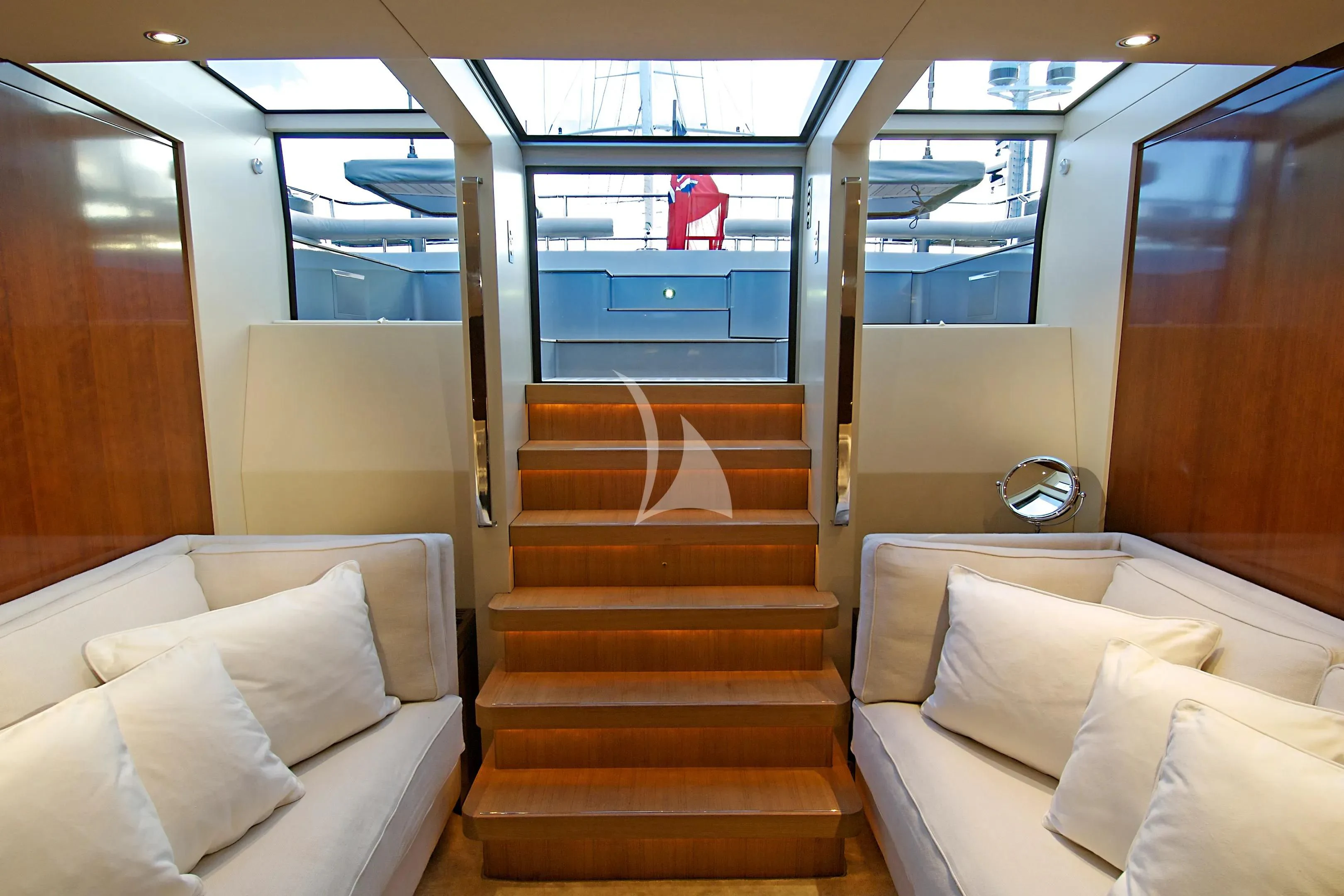 inside of a vehicle aboard MYSTERE Yacht for Sale