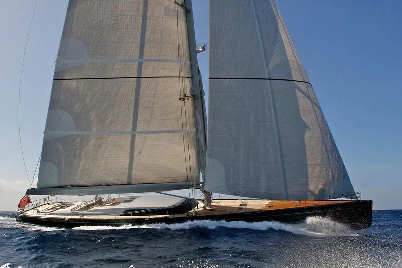 a sailboat on the water aboard MYSTERE Yacht for Sale