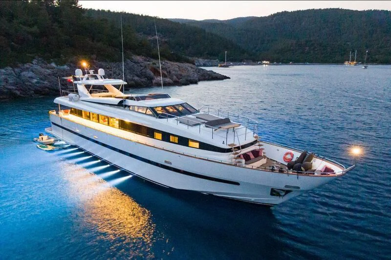a boat on the water aboard AXELLA Yacht for Sale