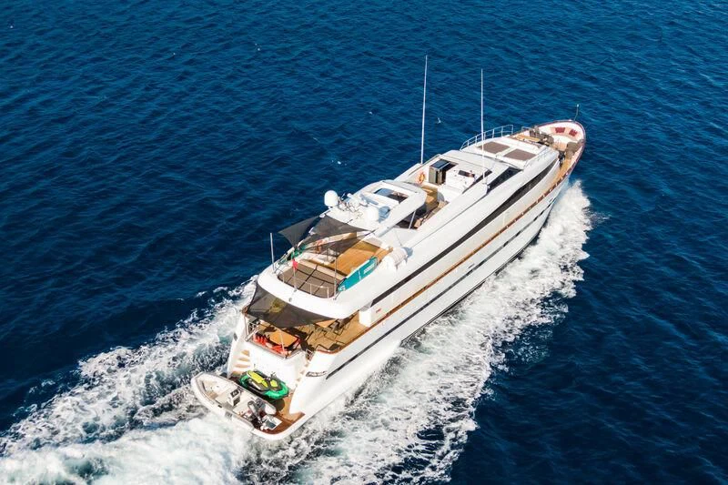 a boat in the water aboard AXELLA Yacht for Sale