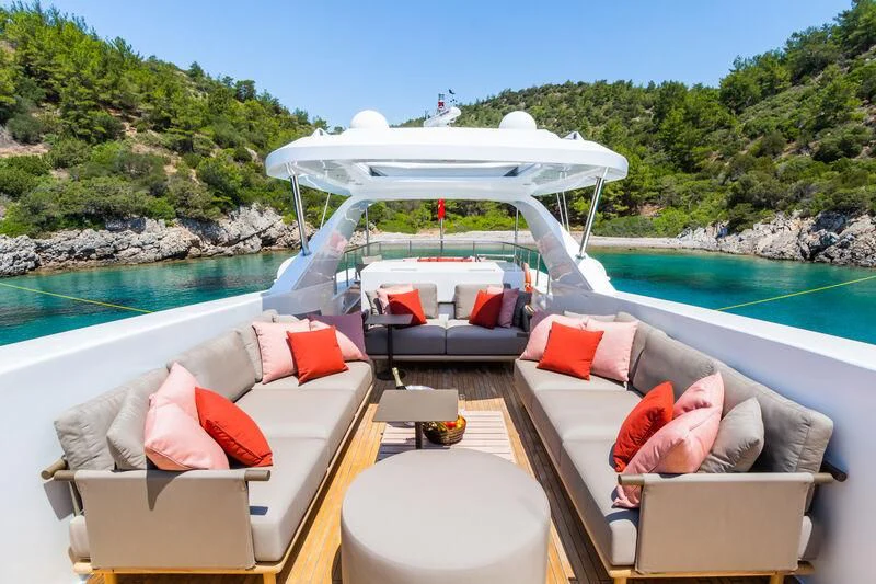a boat on a body of water aboard AXELLA Yacht for Sale