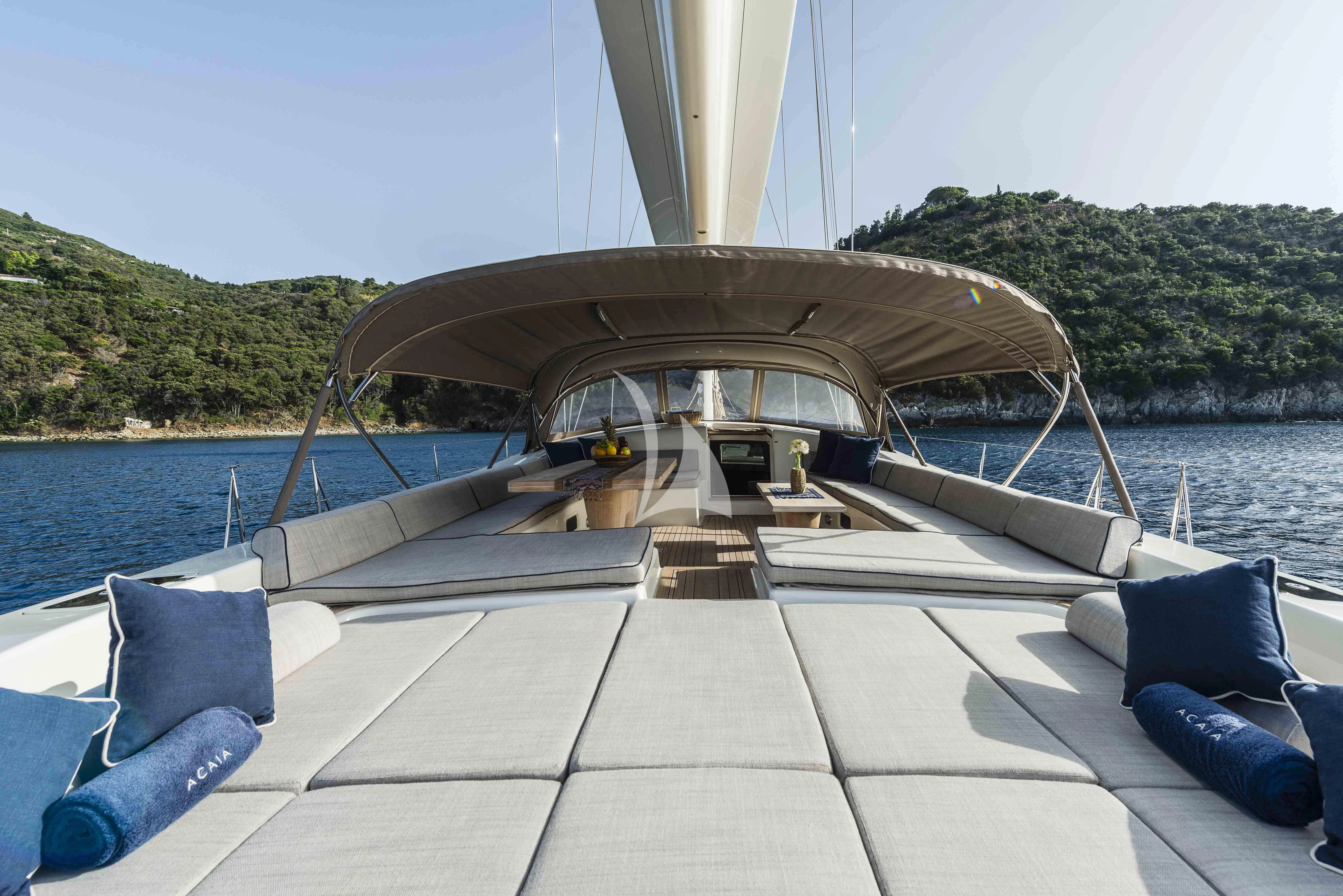 a boat on the water aboard ACAIA Yacht for Sale