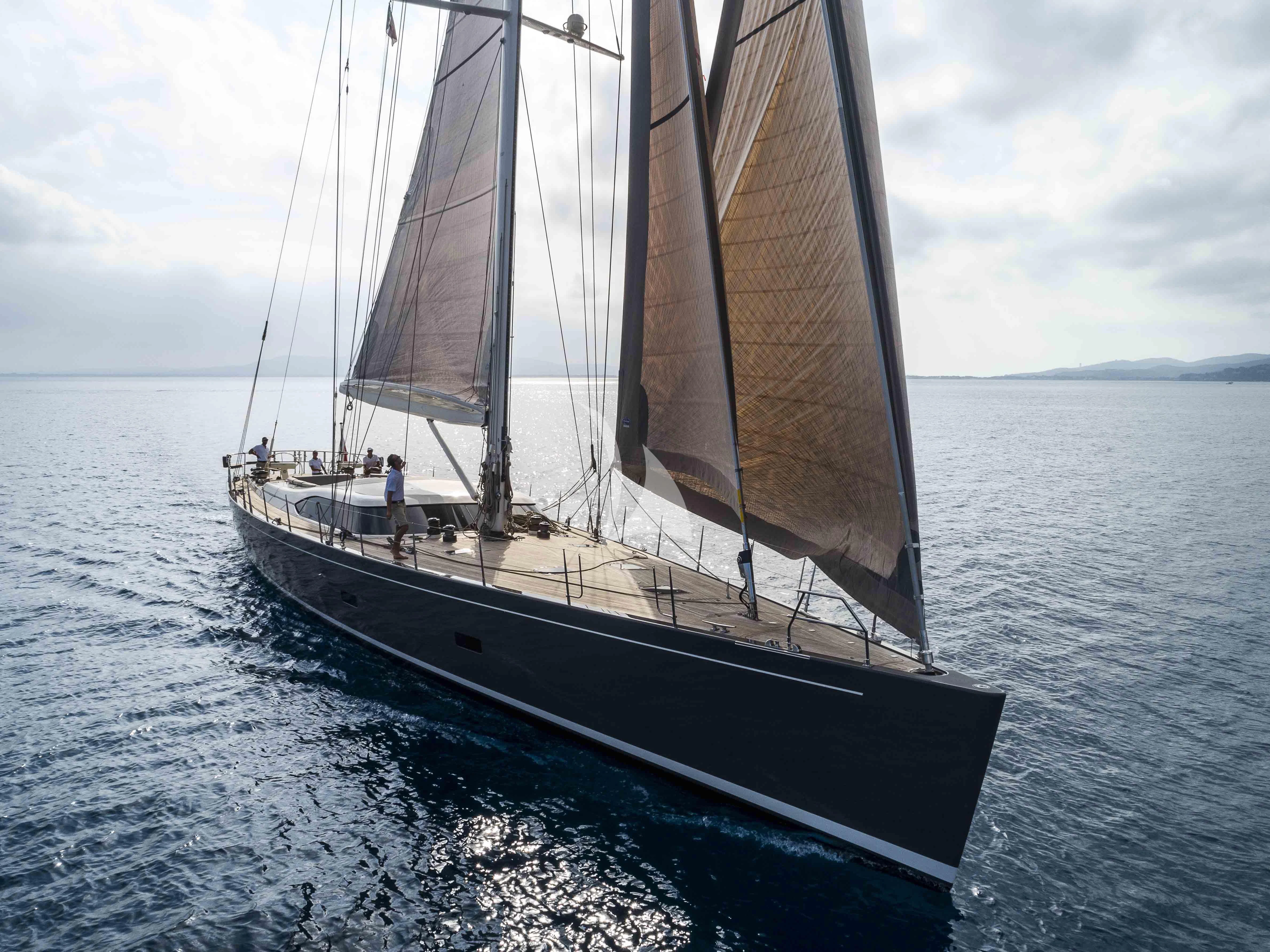 a sailboat on the water aboard ACAIA Yacht for Sale