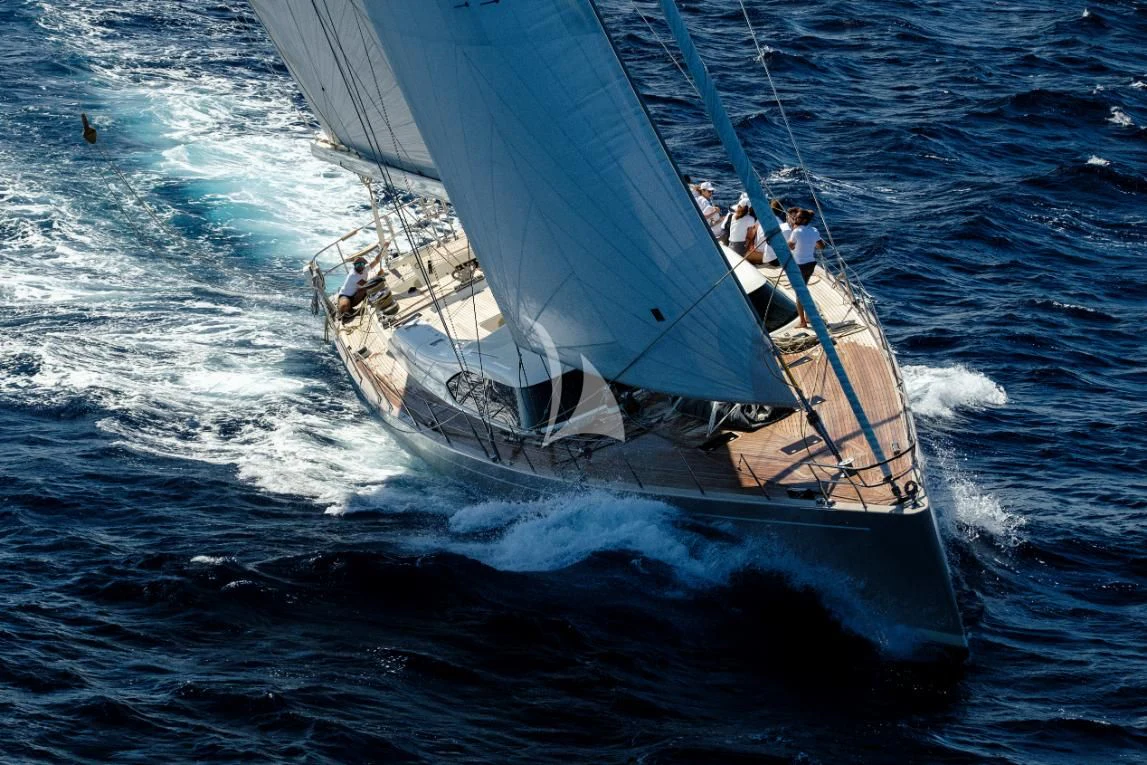 a sailboat on the water aboard ACAIA Yacht for Sale