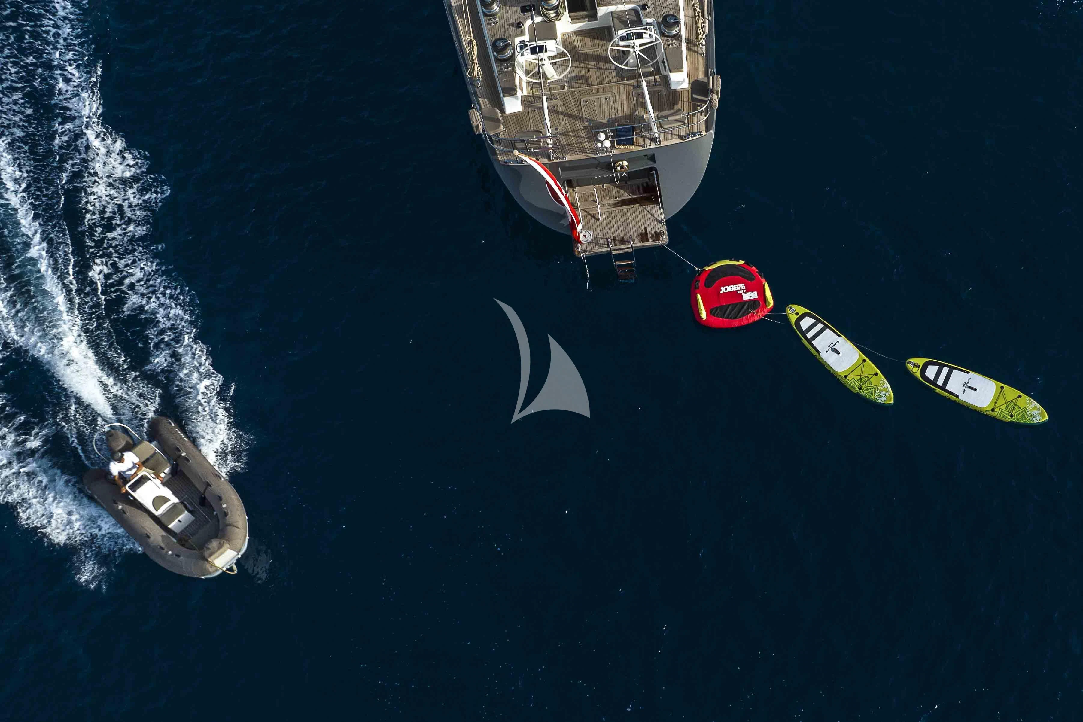 a satellite in space aboard ACAIA Yacht for Sale