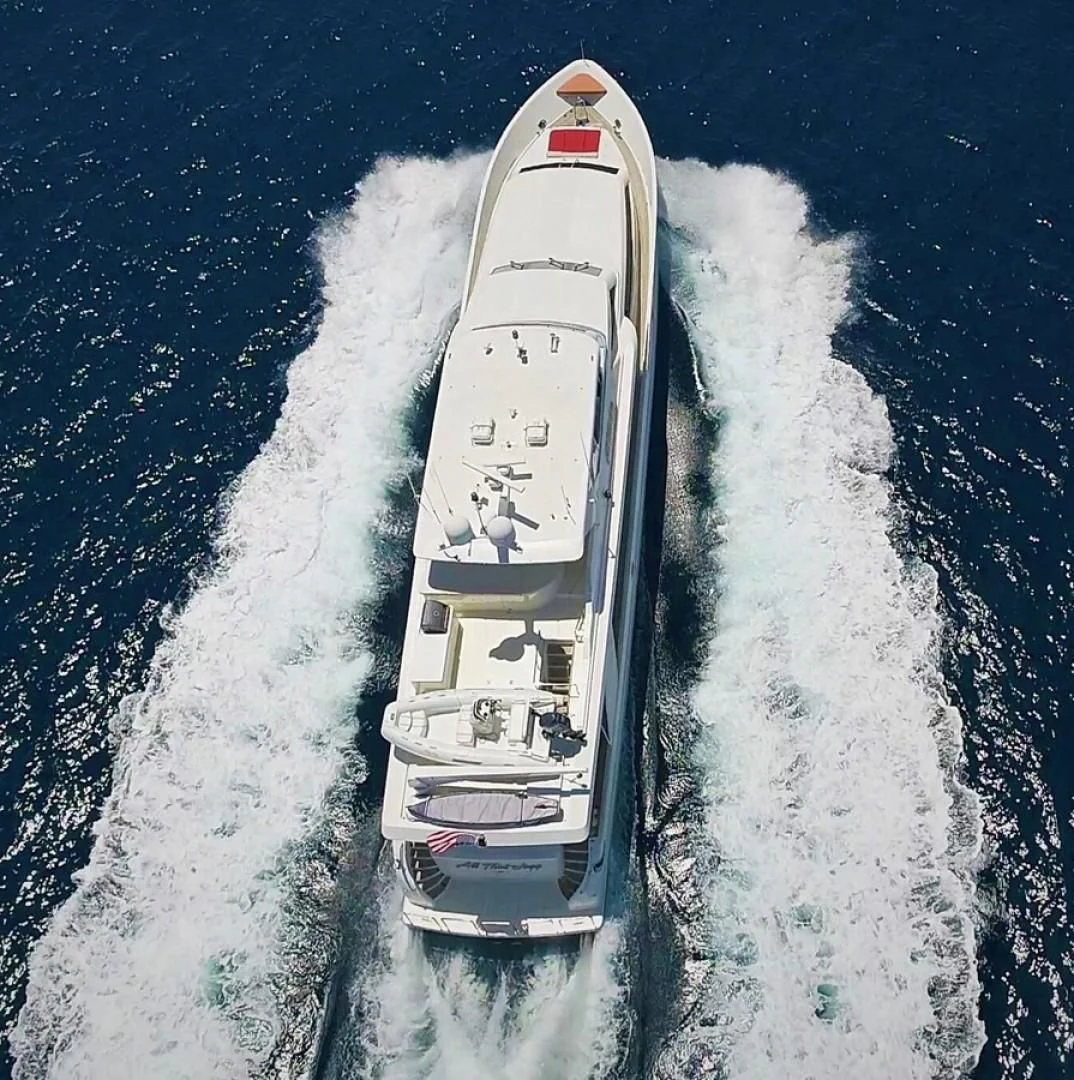a rocket in the sky aboard DUNIA Yacht for Sale