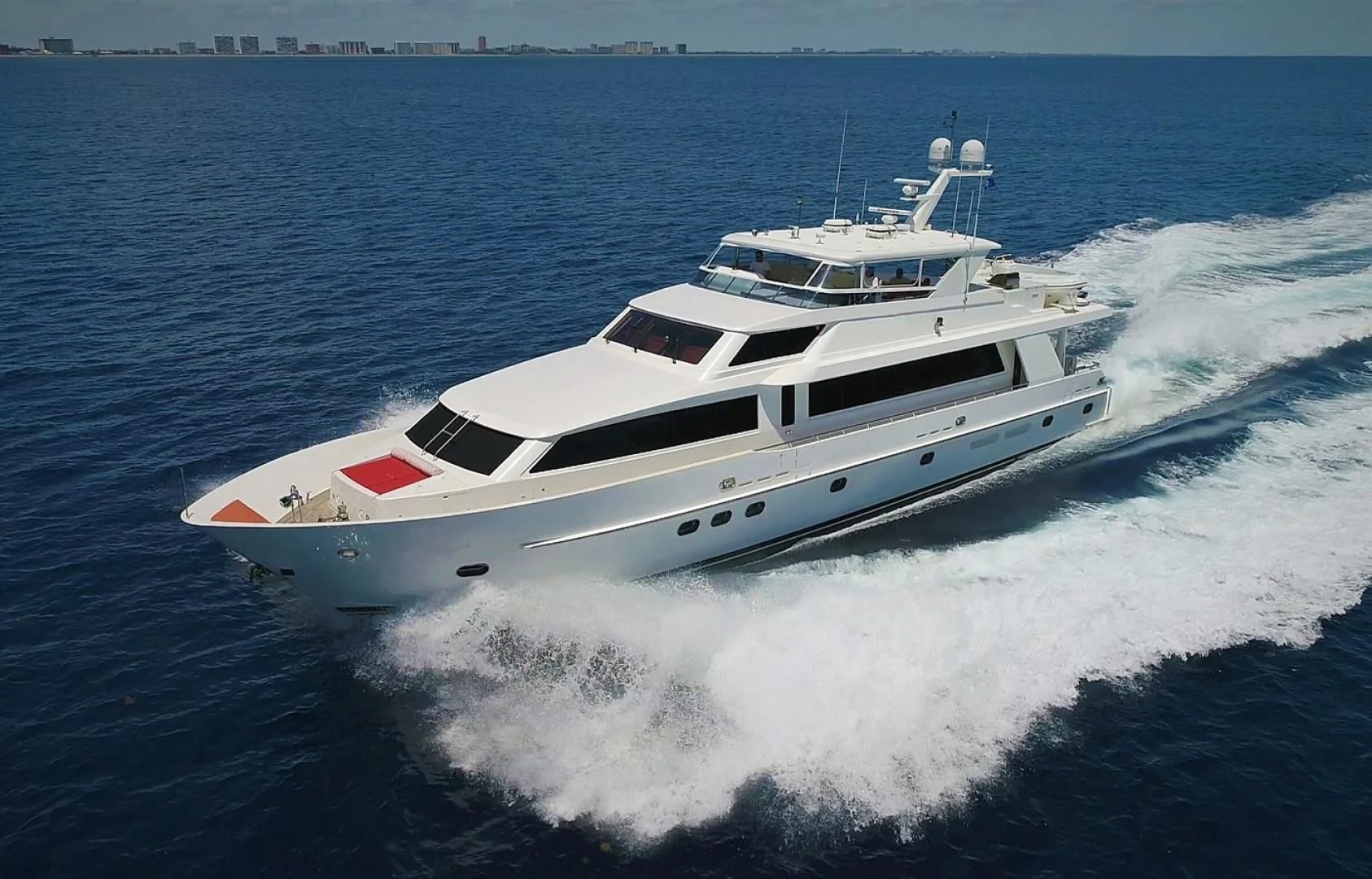 a boat on the water aboard DUNIA Yacht for Sale