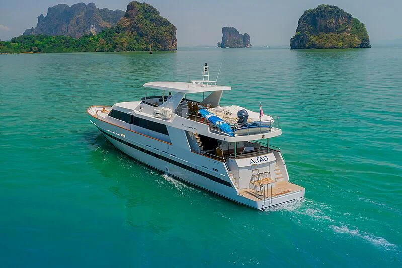 a boat on the water aboard AJAO Yacht for Sale