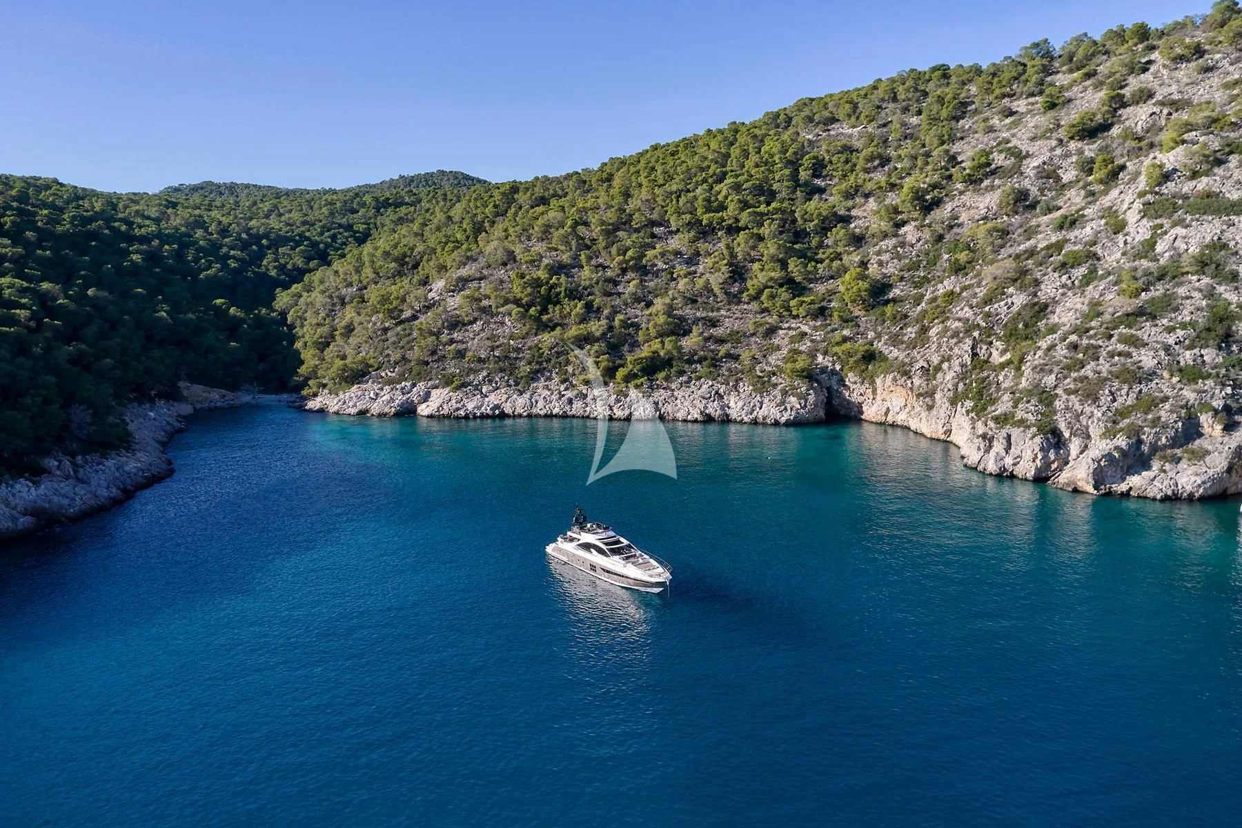 a boat sailing on the water aboard ALKYONE Yacht for Sale