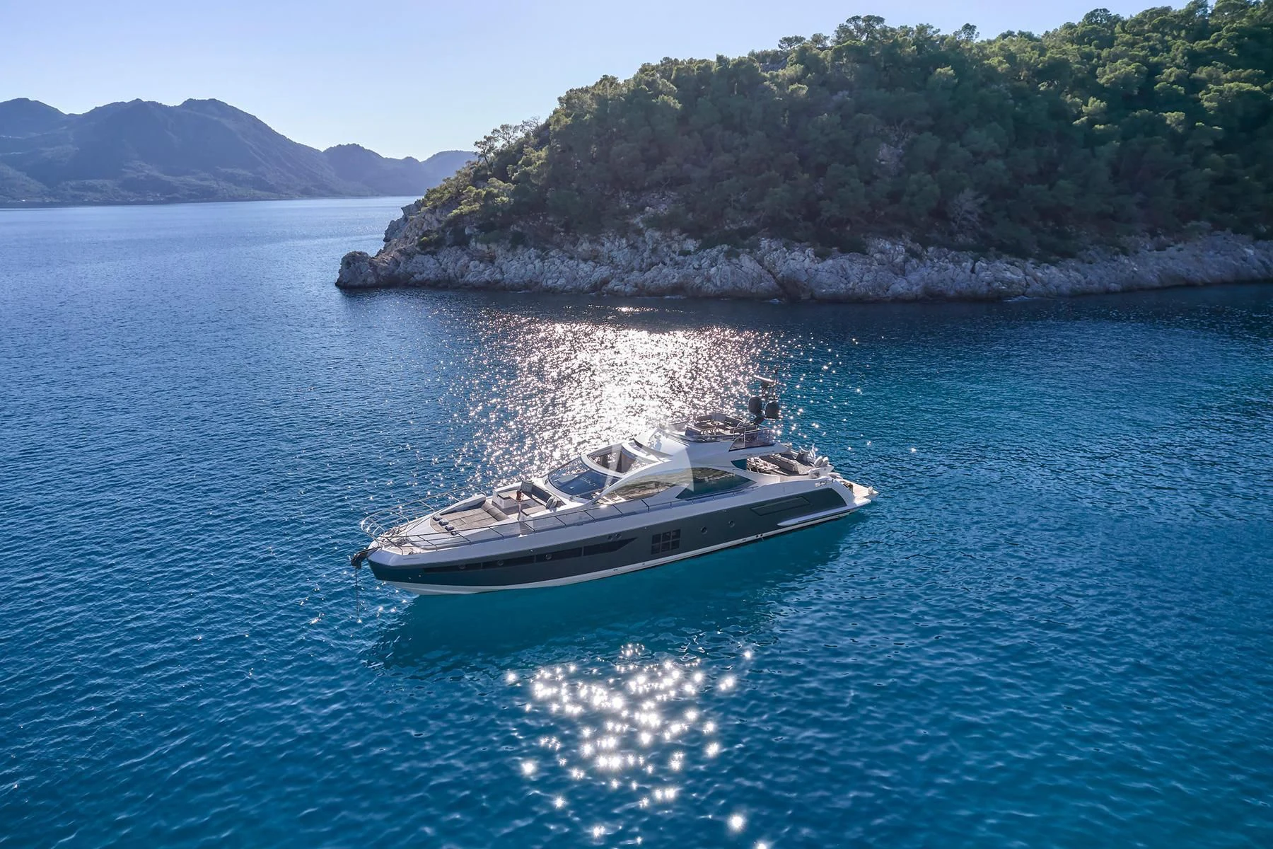 a boat on the water aboard ALKYONE Yacht for Sale