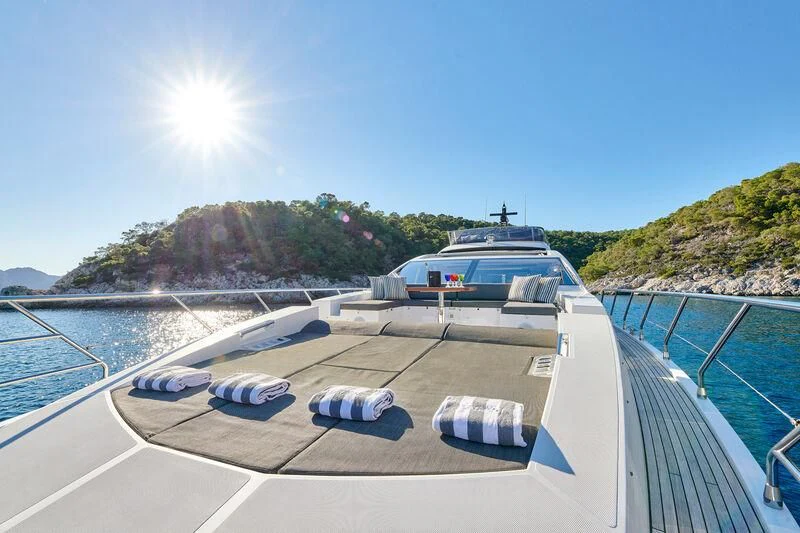 a boat on a dock aboard ALKYONE Yacht for Sale