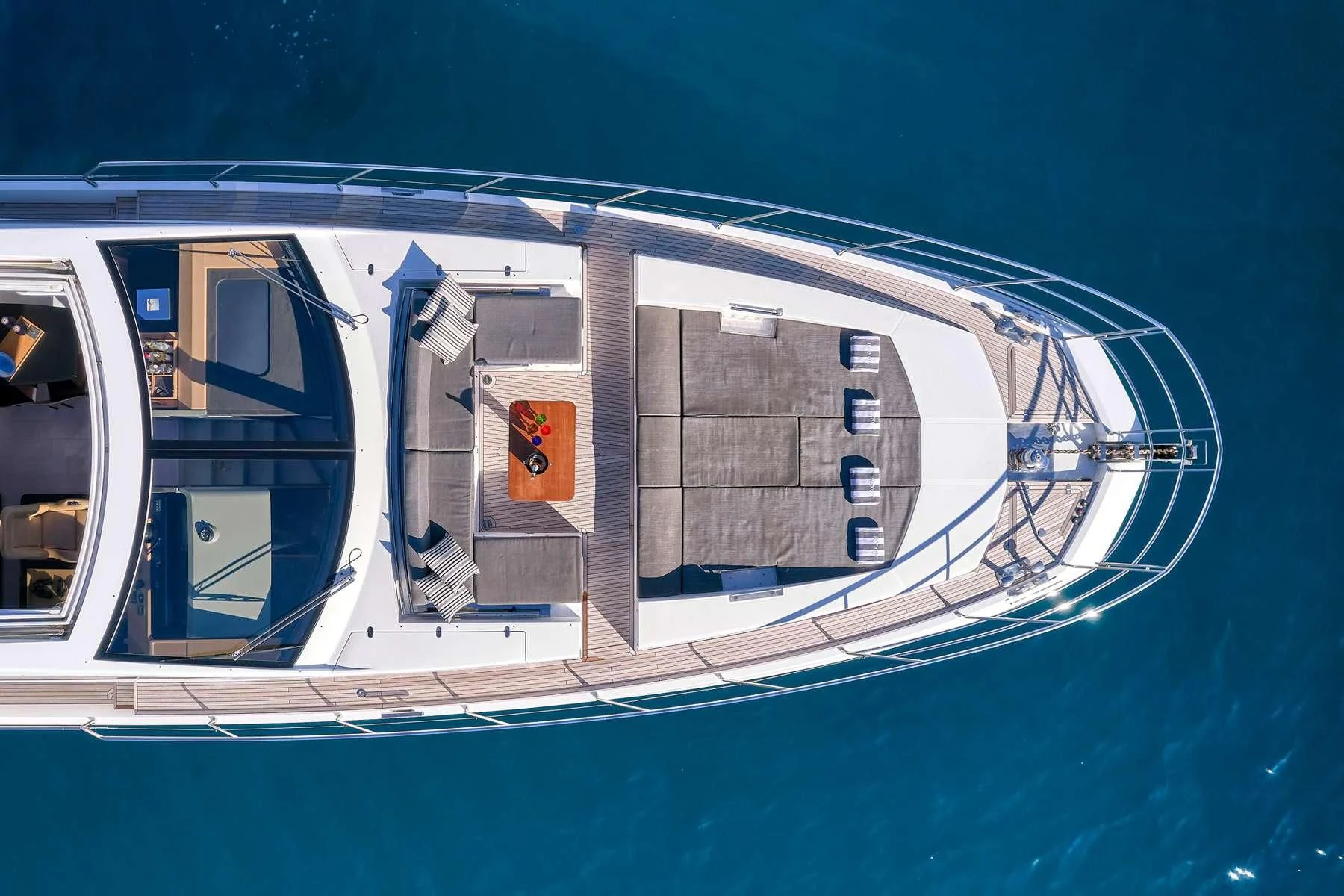 a large white boat with windows aboard ALKYONE Yacht for Sale