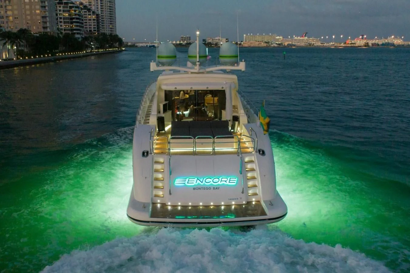 a boat on the water aboard LEOPARD Yacht for Sale