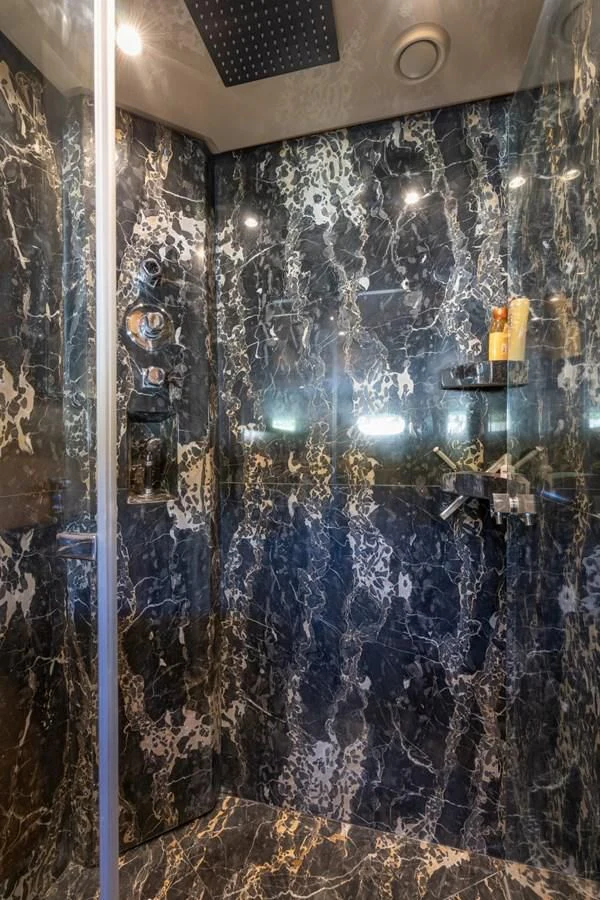a wall with lights and a wall aboard LEOPARD Yacht for Sale