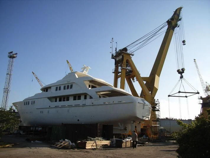 a boat under construction aboard ROSE PIGRE Yacht for Sale