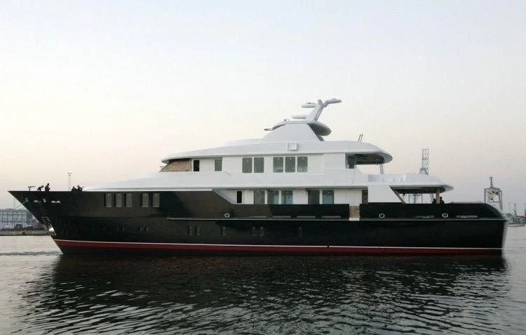 a large boat on the water aboard ROSE PIGRE Yacht for Sale