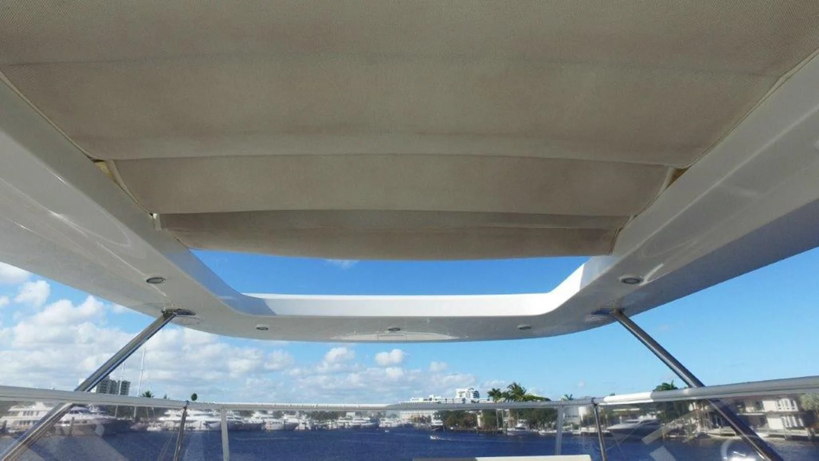 a view of a bridge from under a car aboard LEVATAR Yacht for Sale