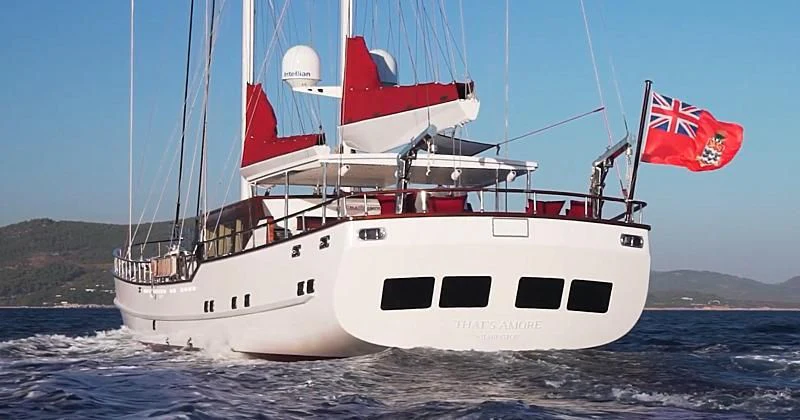 a boat on the water aboard THAT'S AMORE Yacht for Sale