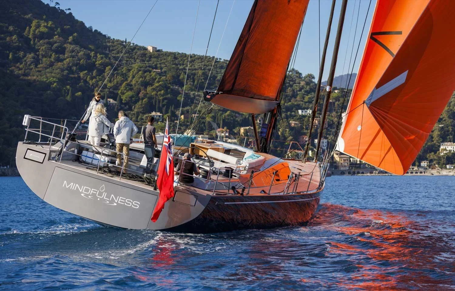 a boat sailing on the sea aboard MINDFULNESS Yacht for Charter