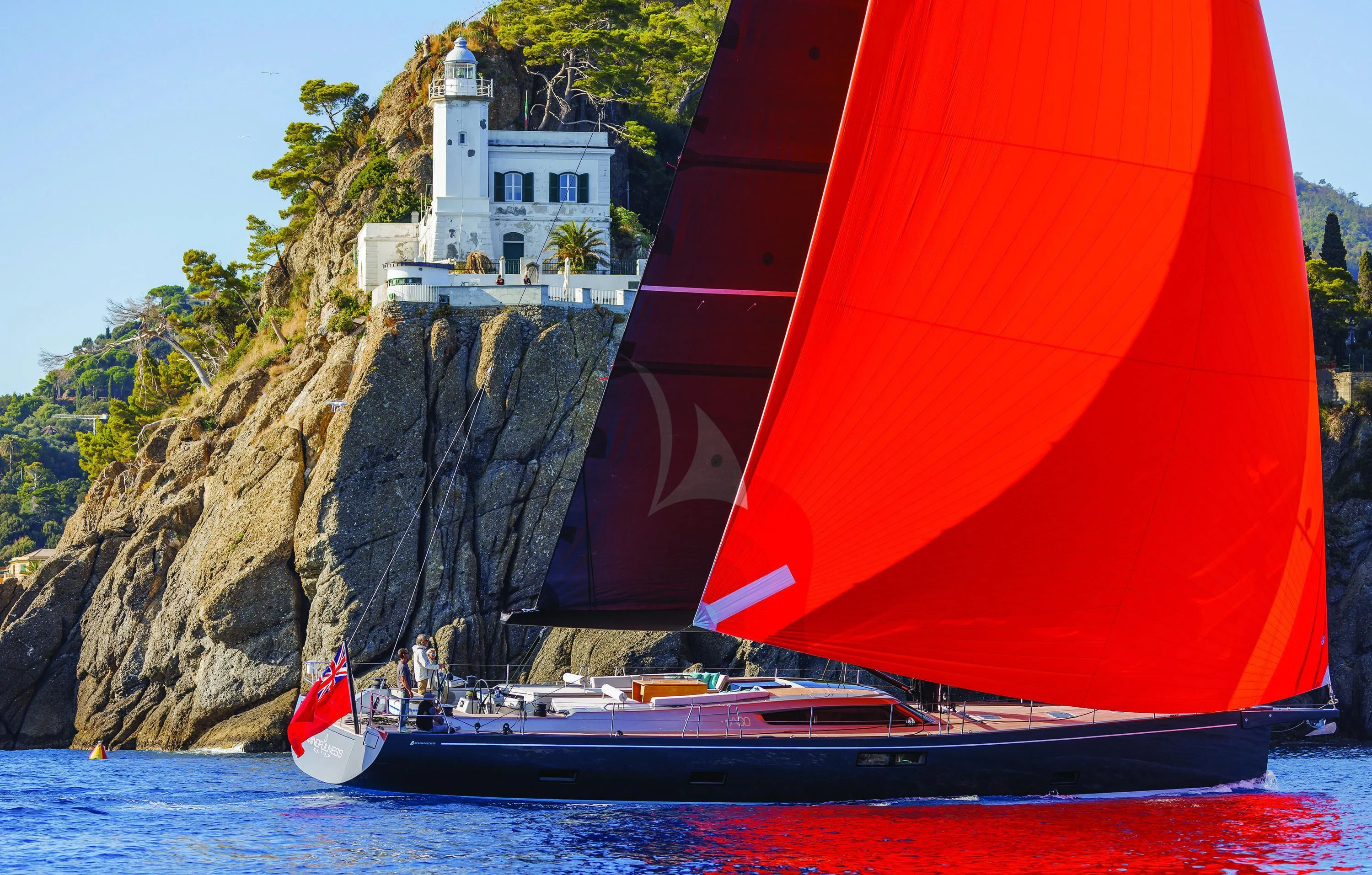 a boat on the water aboard MINDFULNESS Yacht for Charter