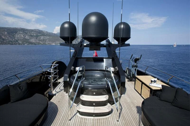 a boat on the water aboard DEFIANT Yacht for Sale