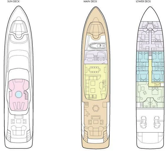 diagram aboard DEFIANT Yacht for Sale