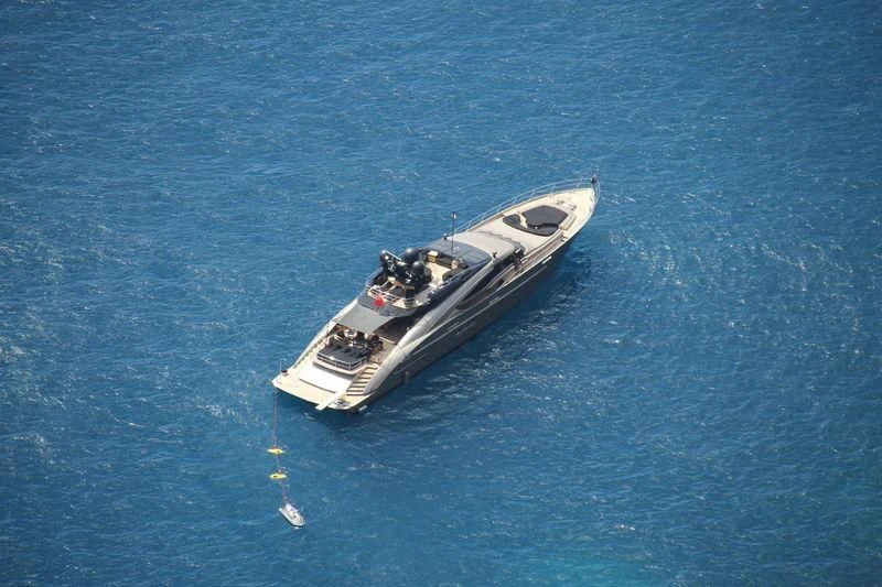 a boat in the water aboard DEFIANT Yacht for Sale