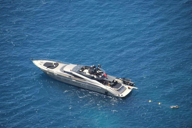 a boat in the water aboard DEFIANT Yacht for Sale