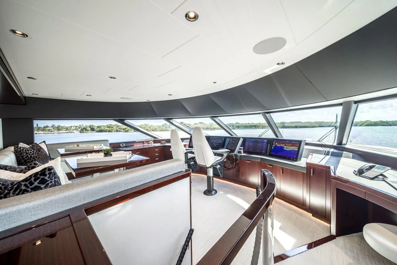 inside of a boat aboard LION'S DEN Yacht for Sale
