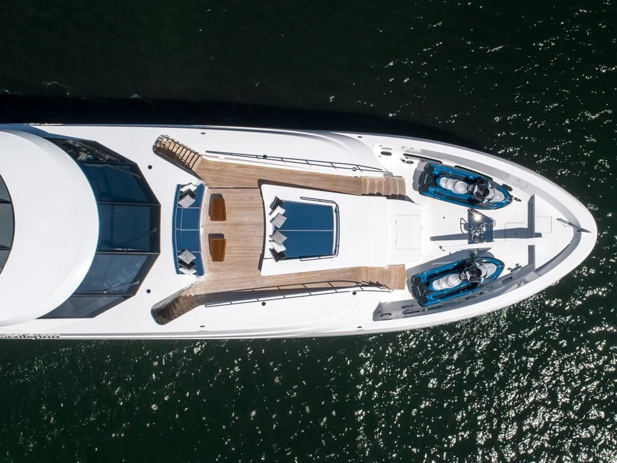 a space ship in space aboard LION'S DEN Yacht for Sale