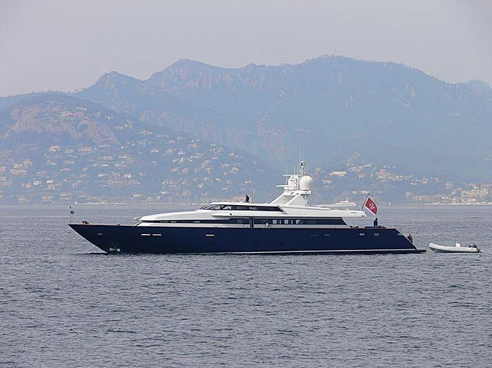 a large ship in the water aboard PARI Yacht for Sale