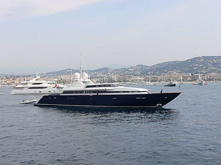a large boat in the water aboard PARI Yacht for Sale