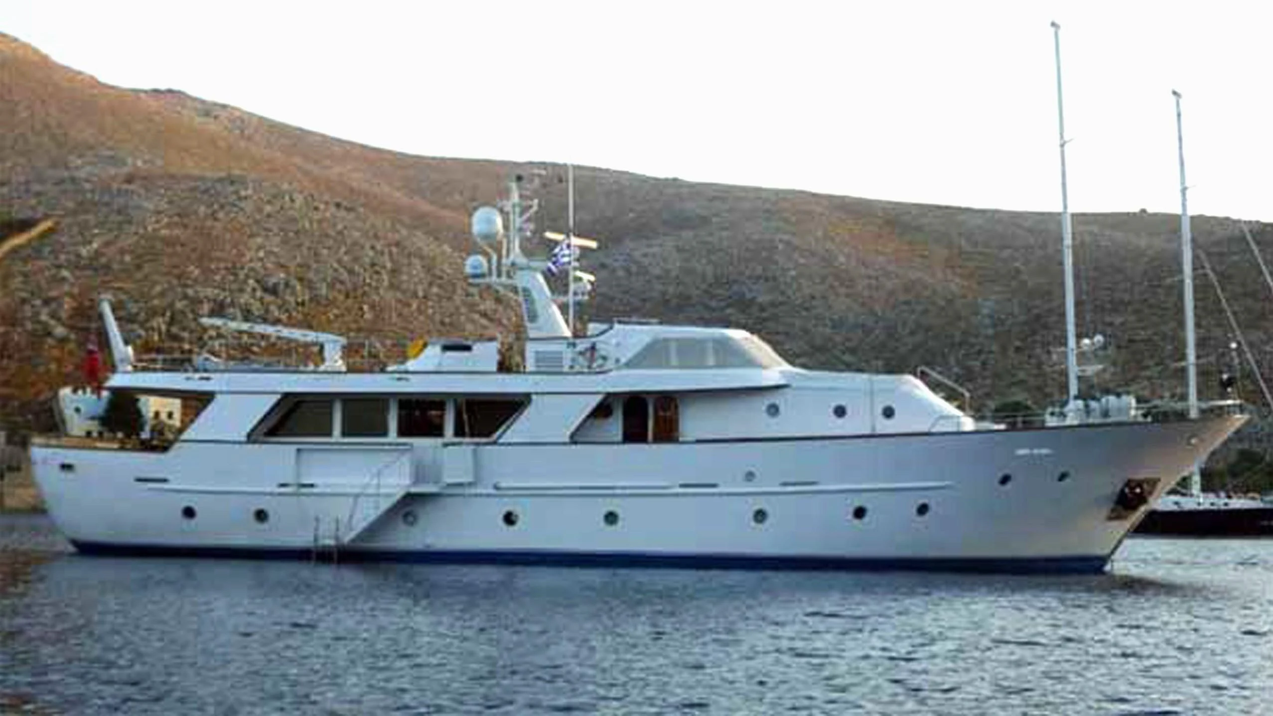 a white boat in the water aboard LADYAR B Yacht for Sale