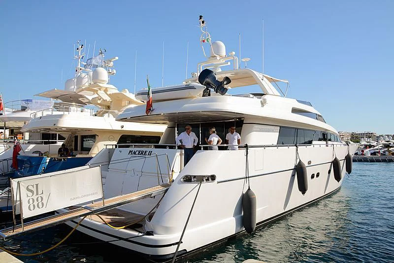 a boat with people on it aboard MIRI Yacht for Sale