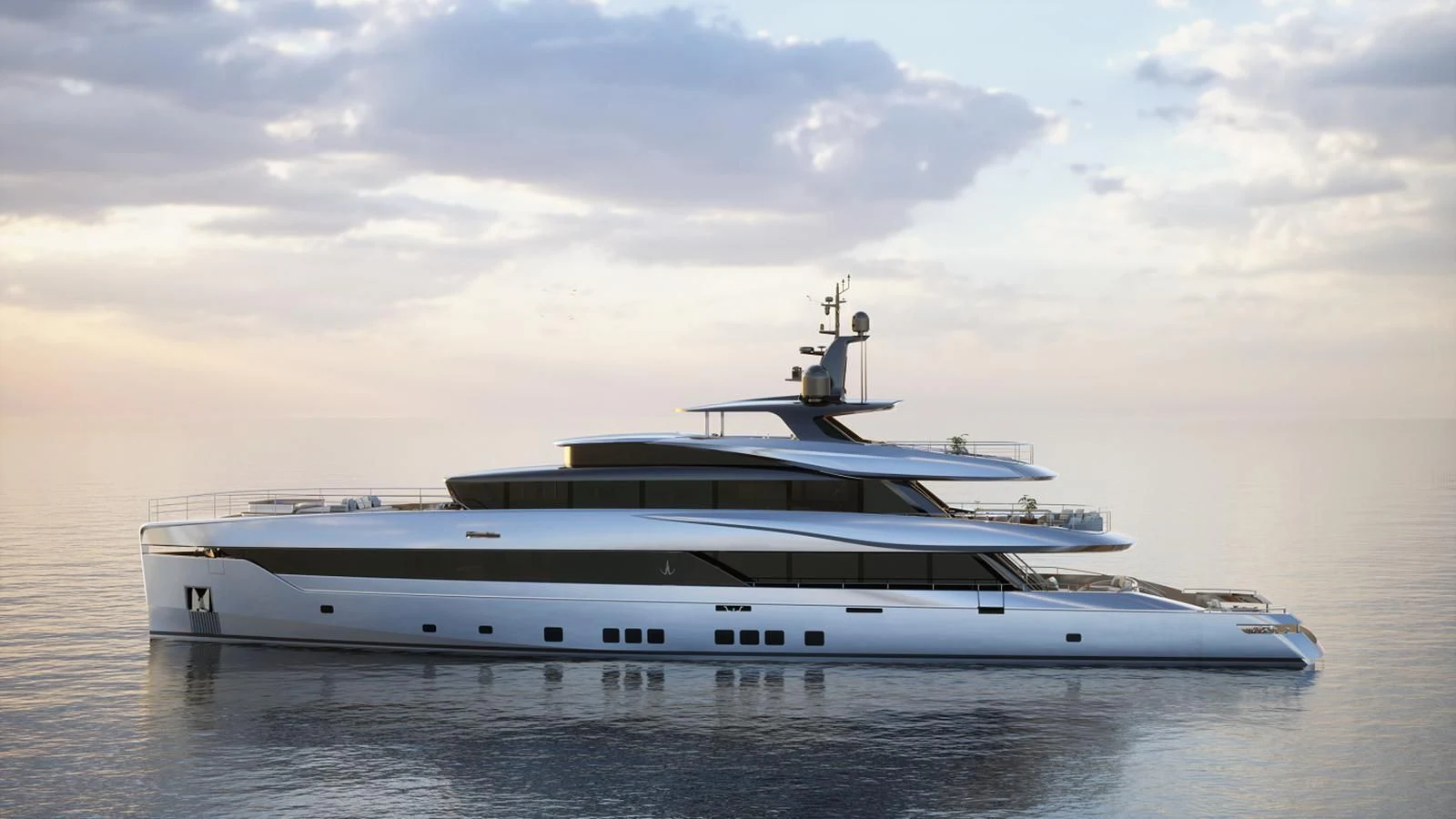 a white yacht on the water aboard NL45/01 Yacht for Sale