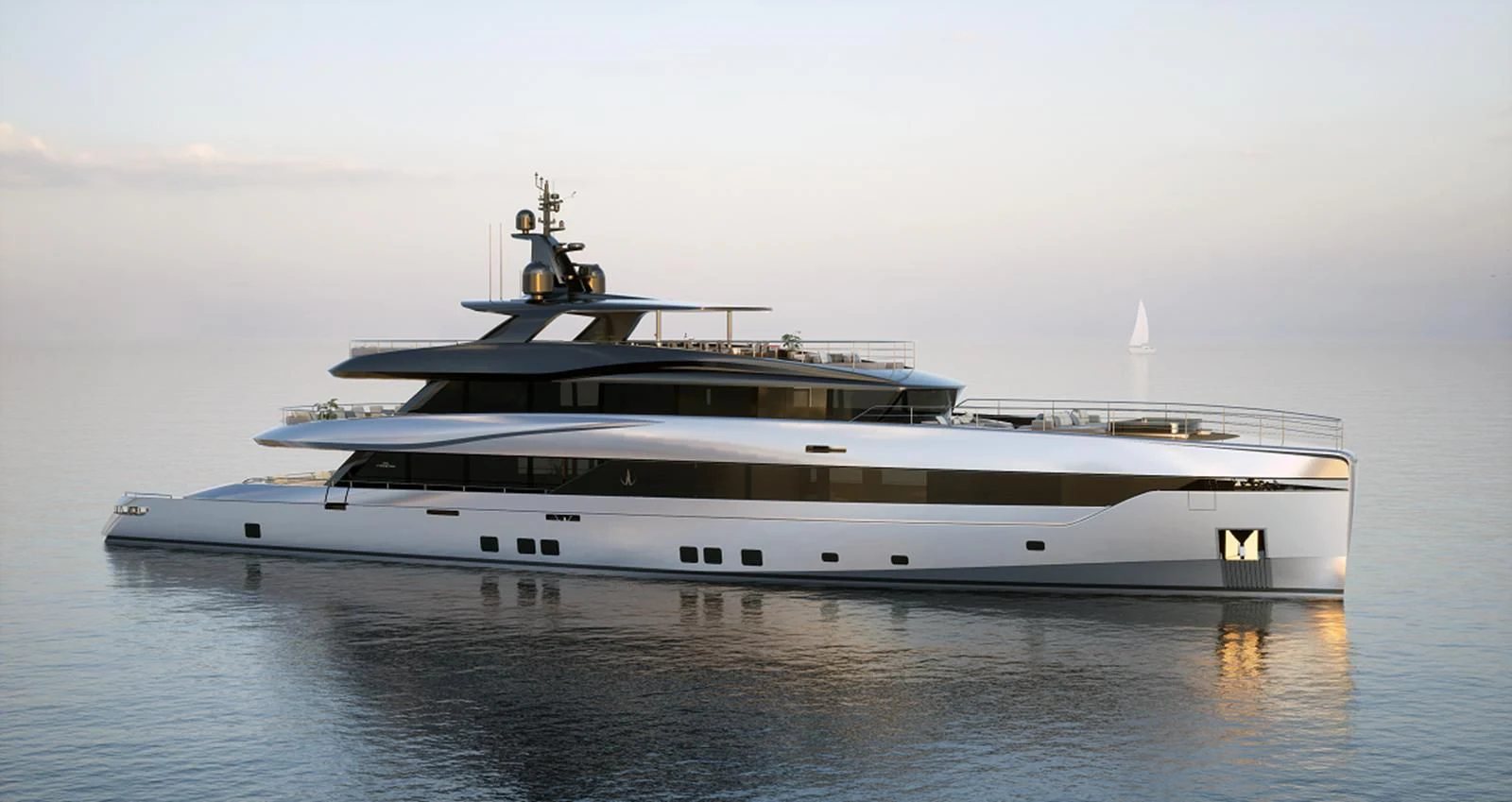 a large white yacht aboard NL45/01 Yacht for Sale