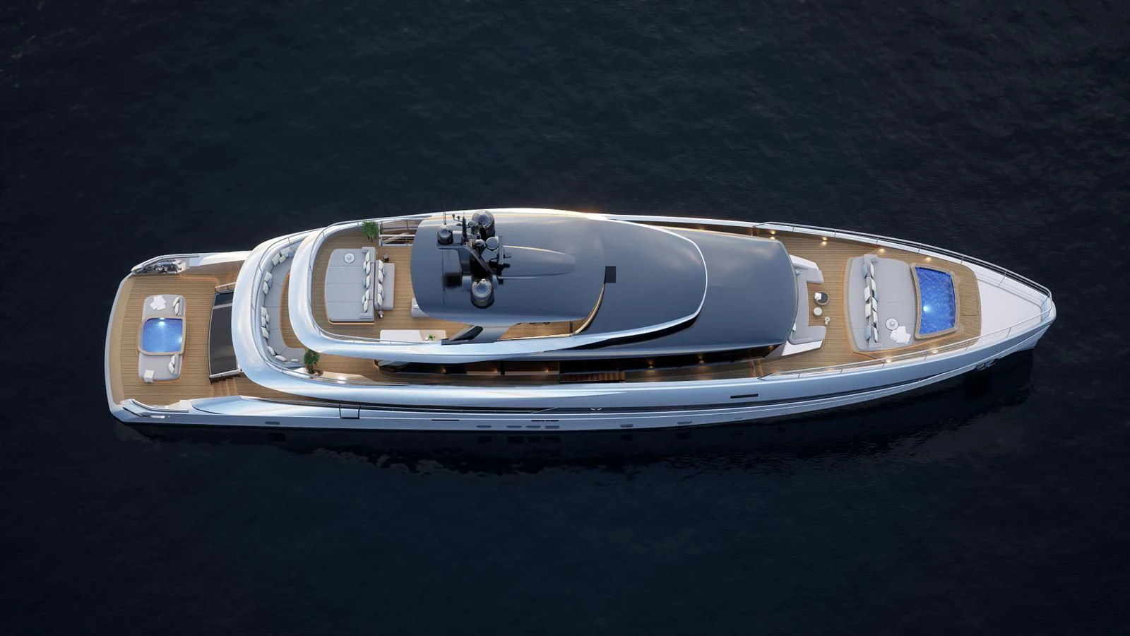 a silver and gold car aboard NL45/01 Yacht for Sale