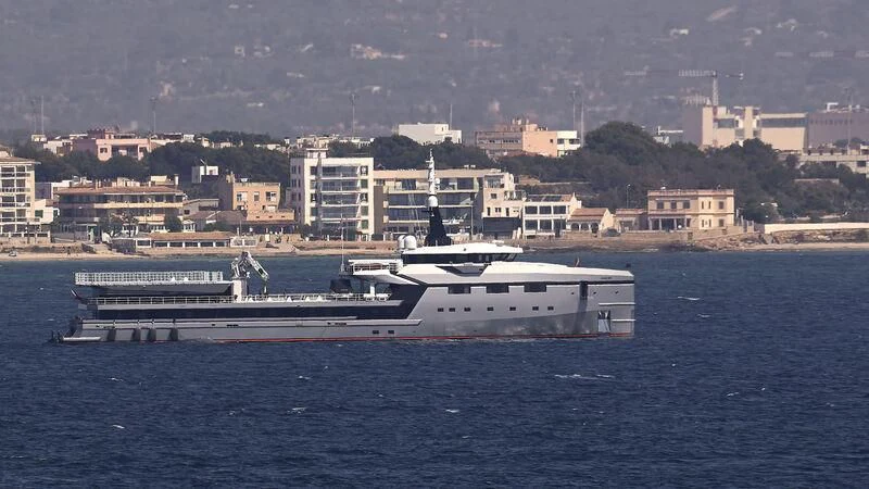 a large white boat in the water aboard ABEONA Yacht for Sale