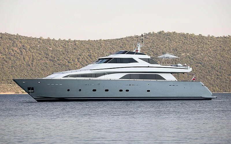 a yacht on the water aboard MEGI ONE Yacht for Sale