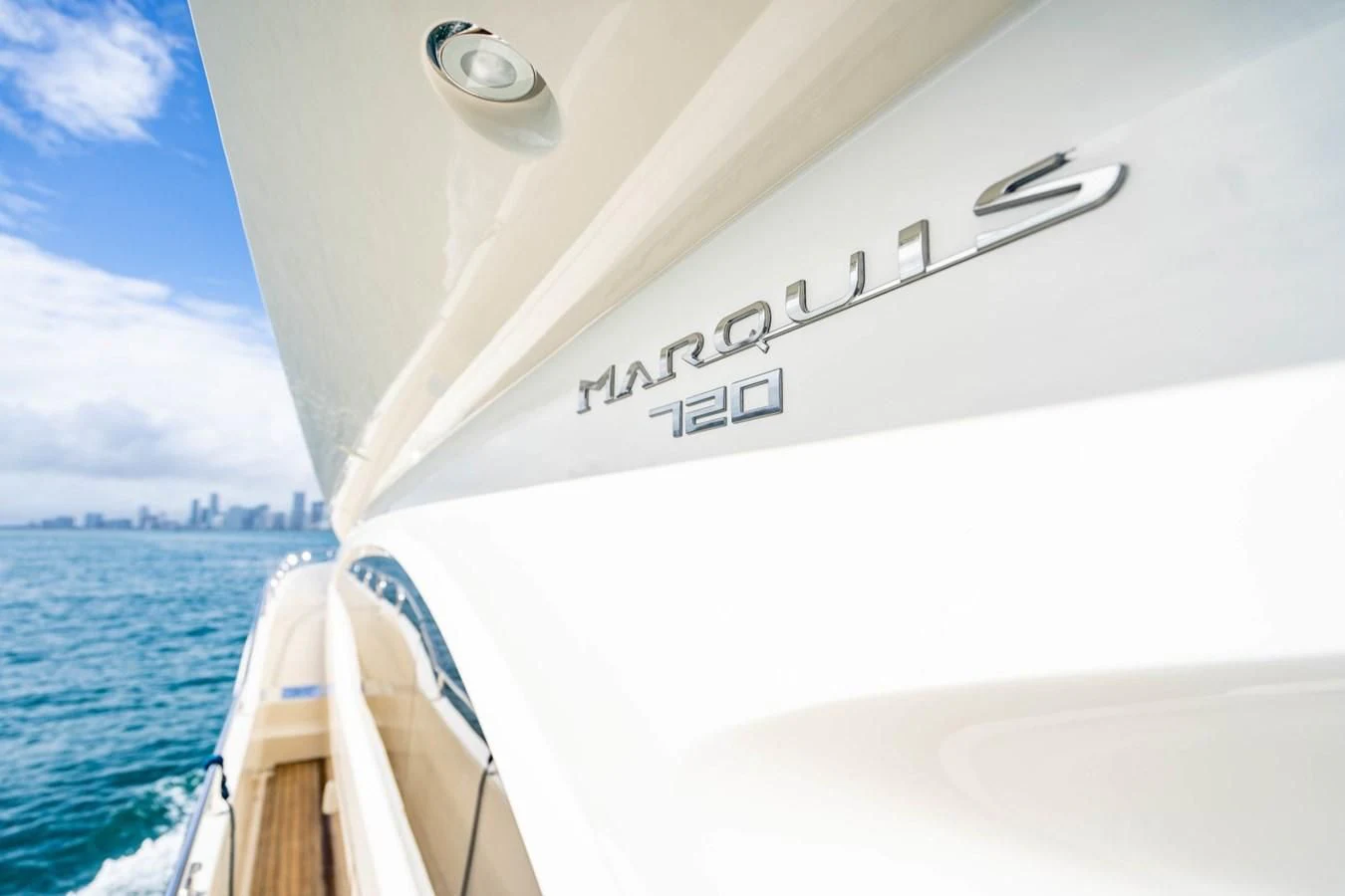 the front of a boat aboard MAYA Yacht for Sale