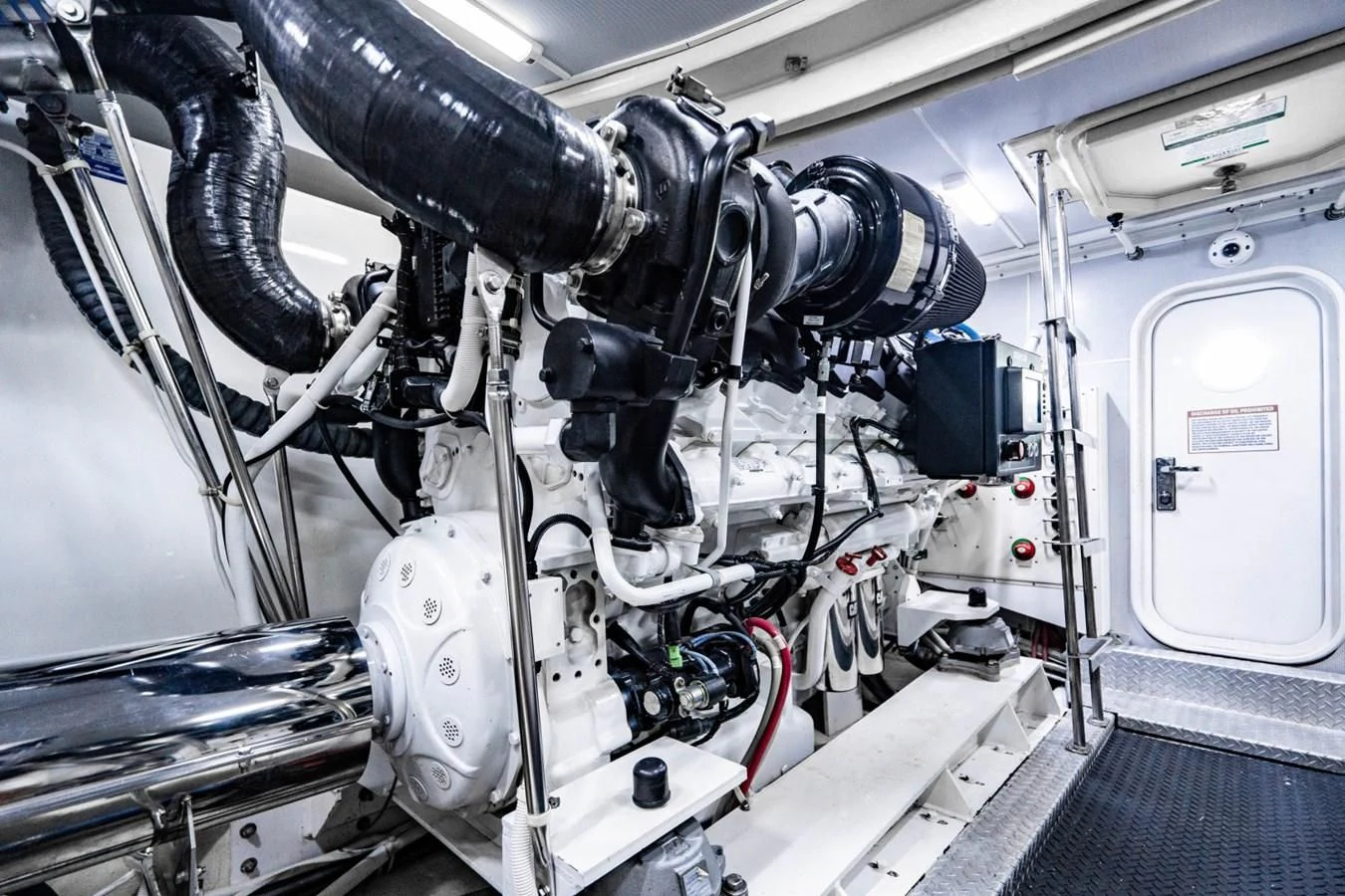 a machine with a large metal pipe aboard MAYA Yacht for Sale