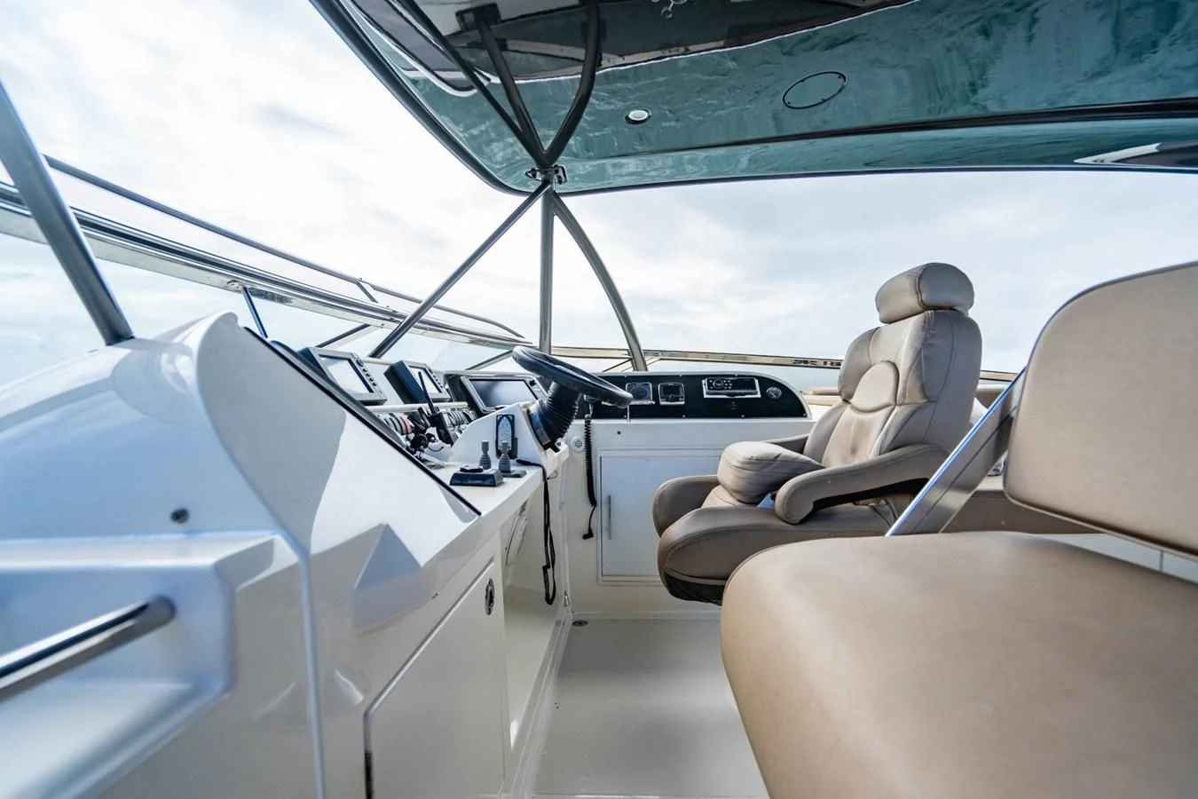 the cockpit of a plane aboard MAYA Yacht for Sale