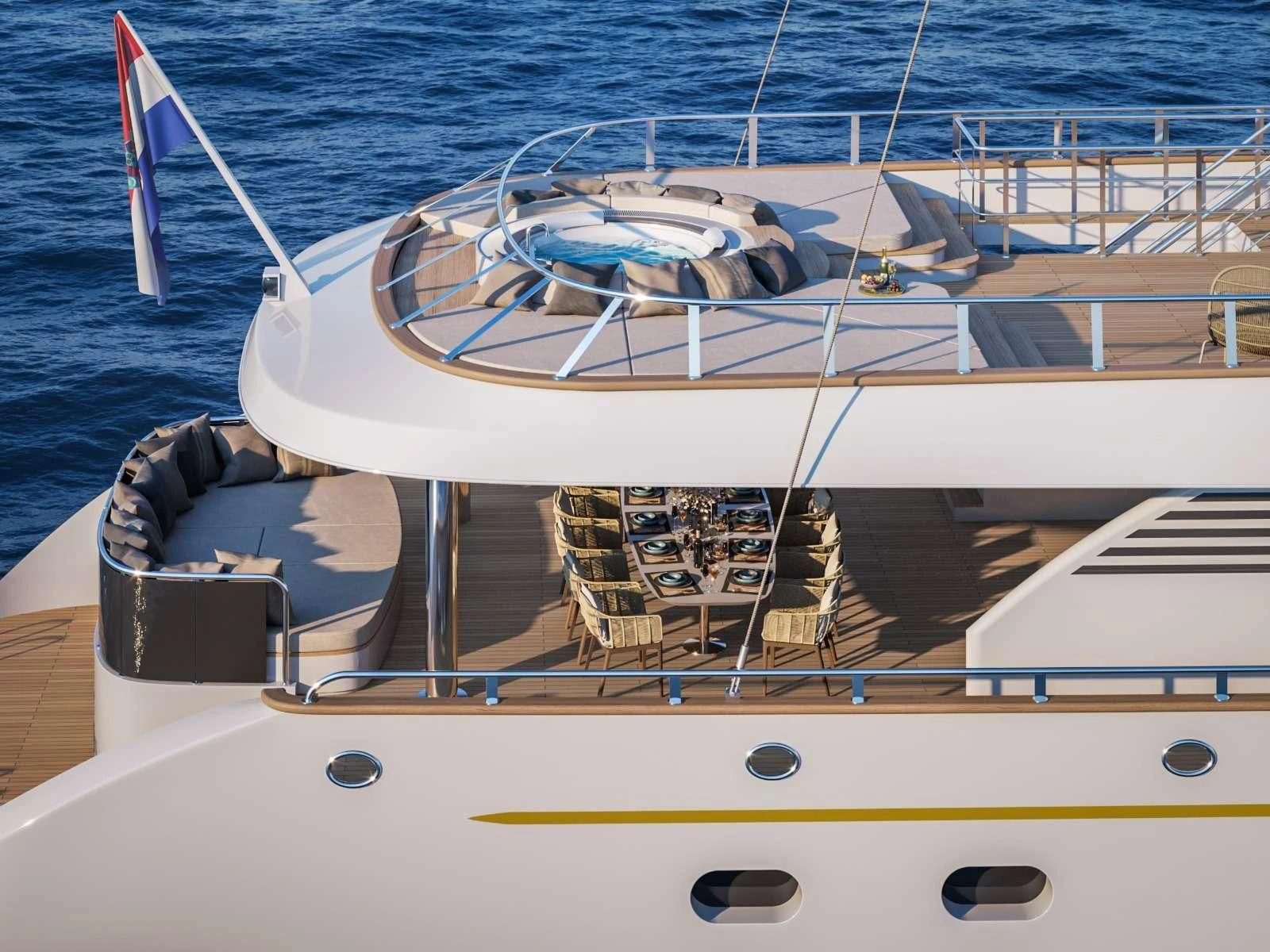 a boat on the water aboard ANIMA MARIS Yacht for Sale