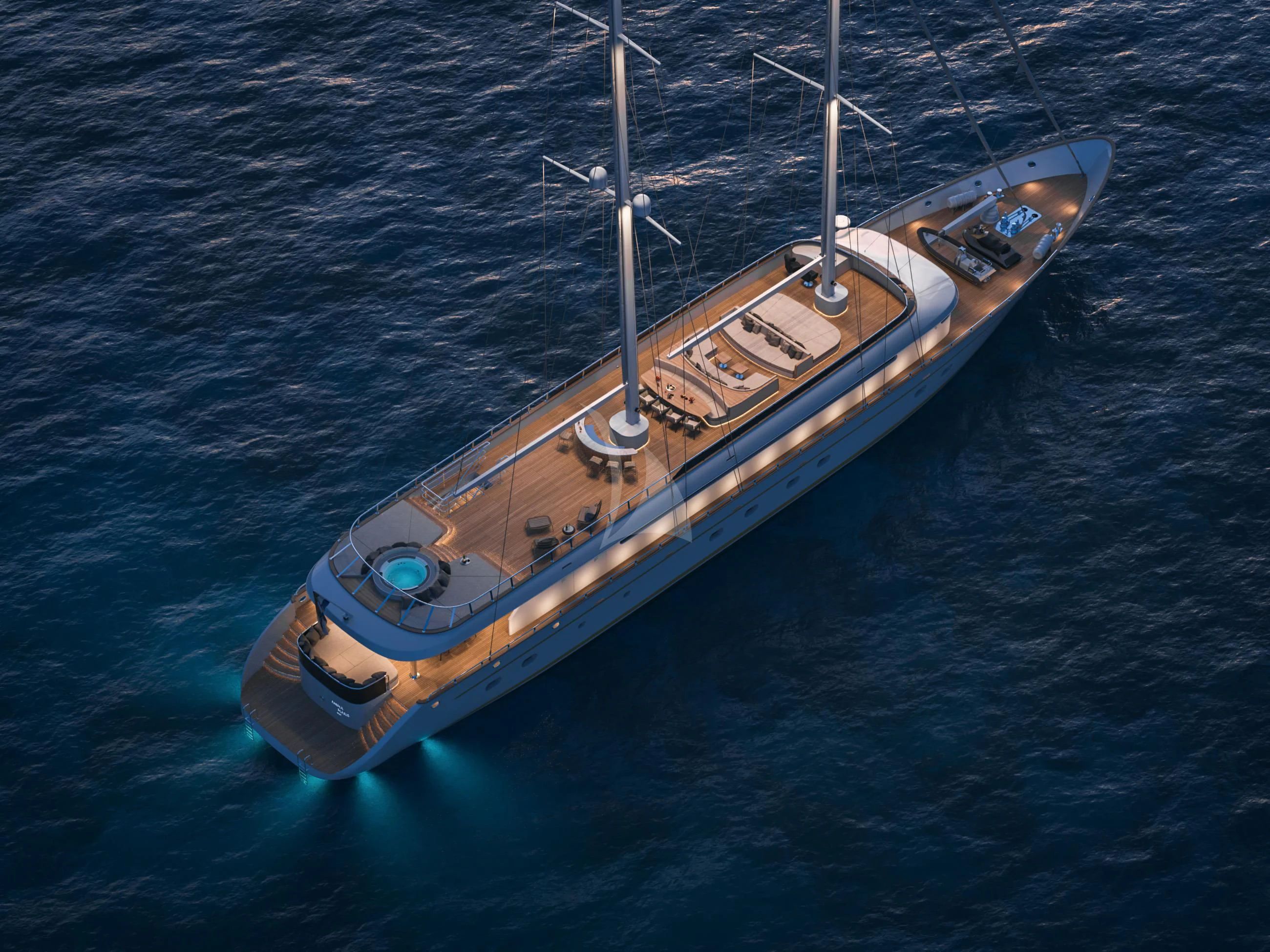 a boat in the water aboard ANIMA MARIS Yacht for Sale