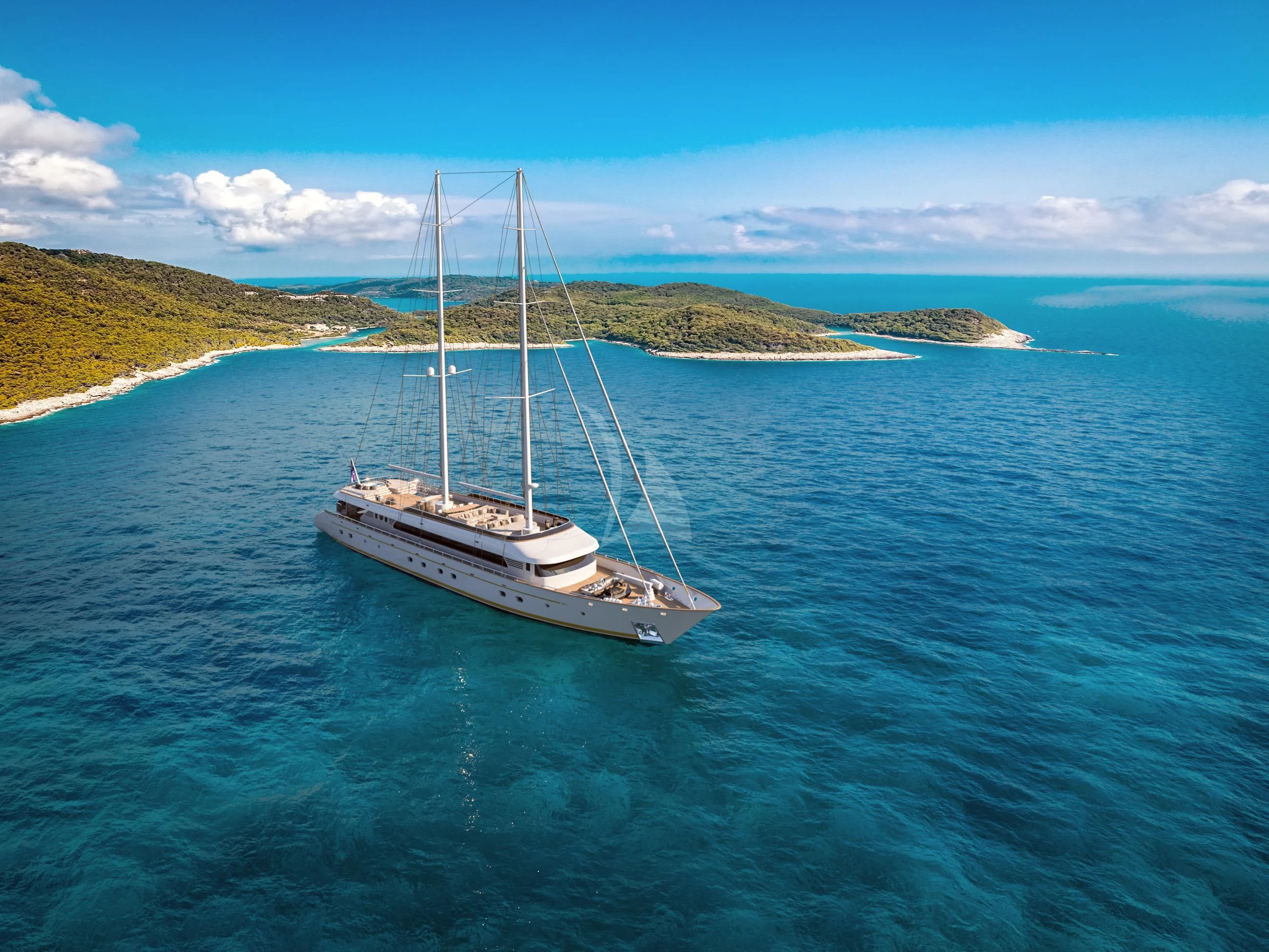 a boat in the water aboard ANIMA MARIS Yacht for Sale