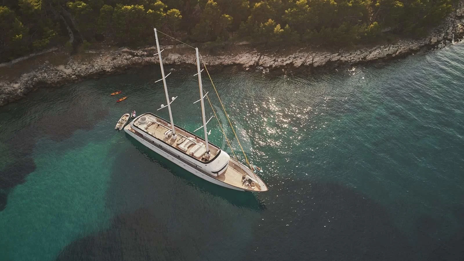 a boat on the water aboard ANIMA MARIS Yacht for Sale